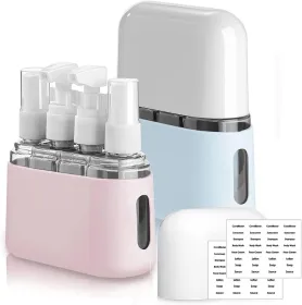 Travel Bottle Set, 8-Pack TSA Approved Travel Size Bottles, Travel Container Dispenser, Travel Shampoo Bottles For Cosmetics Conditioner And Loti (Option: plastic)